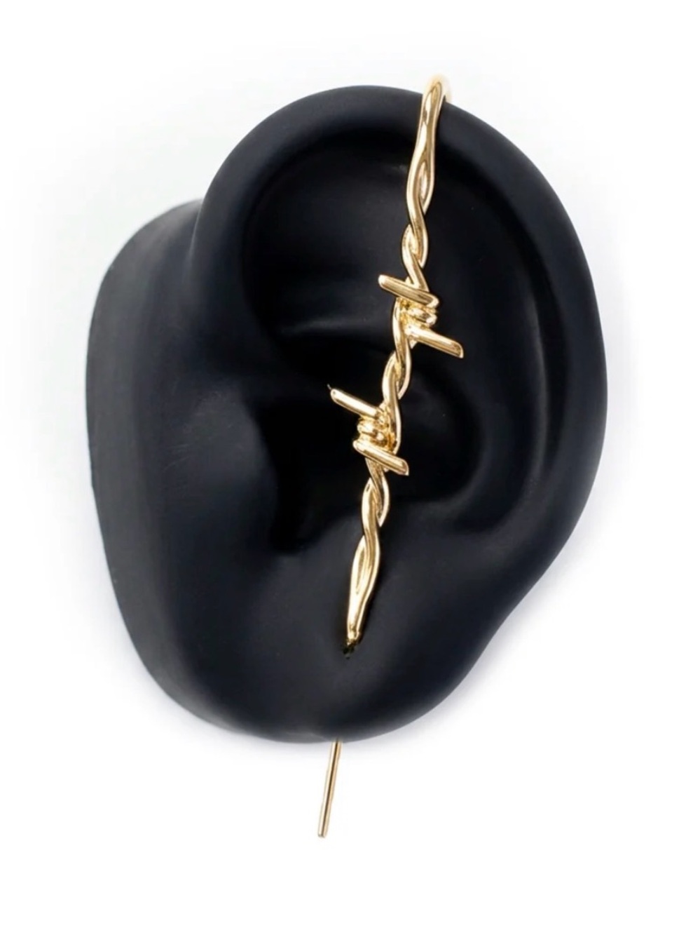 Gold Twisted Barbed Wire Ear Cuff - Women Jewelry